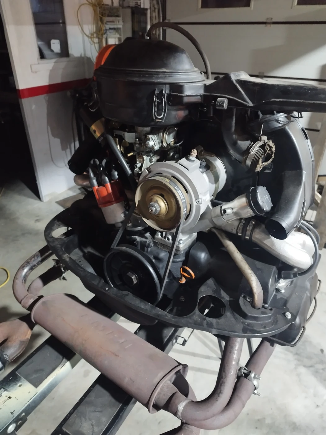 Moteur assemblé sur support